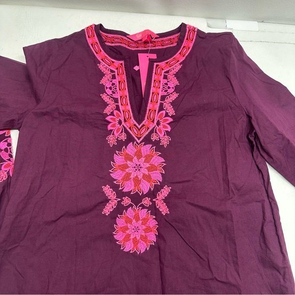 Lilly Pulitzer Corbett’s Embroidered cherry and Pinks Women's tunic size XXS NWT - Picture 10 of 11